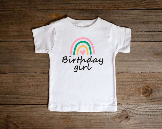 Rainbow Birthday Girl Shirt - Fun Birthday Kid Tee &Amp; Party Onesie Rainbow Birthday Party 2