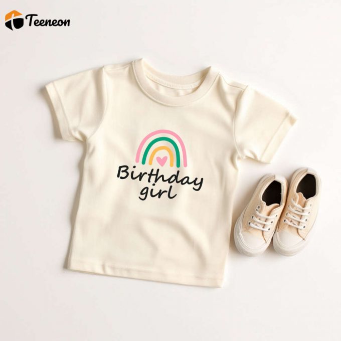 Rainbow Birthday Girl Shirt - Fun Birthday Kid Tee &Amp;Amp; Party Onesie Rainbow Birthday Party 1