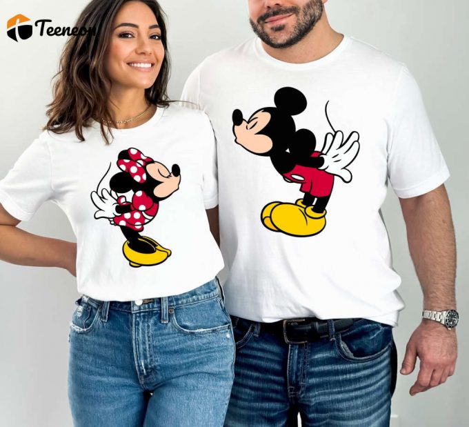 Spice Up Your Valentines Day With Retro Couple Shirts - Disney S Mickey And Minnie Mouse Kiss And Love Shirts For Disneyworld Fans! 1