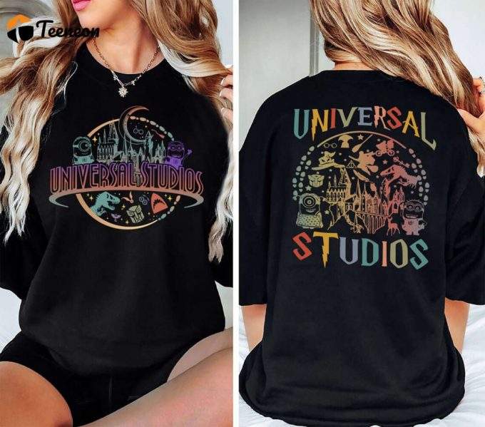 Retro Disney Universal Studios 2024 Shirt - Disneyland Family Trip Sweatshirt Universal Studio Orlando Hoodie Disneyworld Vacation T-Shirts 1