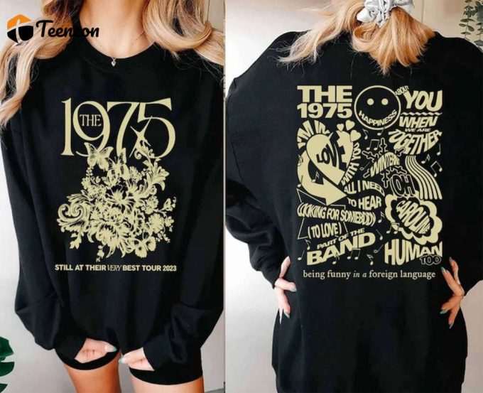 The 1975 Tour 2023 Shirt: Retro Design North America Sweatshirt Fan Hoodie Music Tour 1