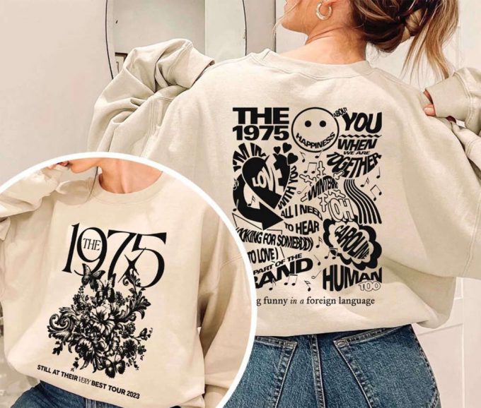 The 1975 Tour 2023 Sweatshirt: Retro Band Shirt For North America Music Tour 2