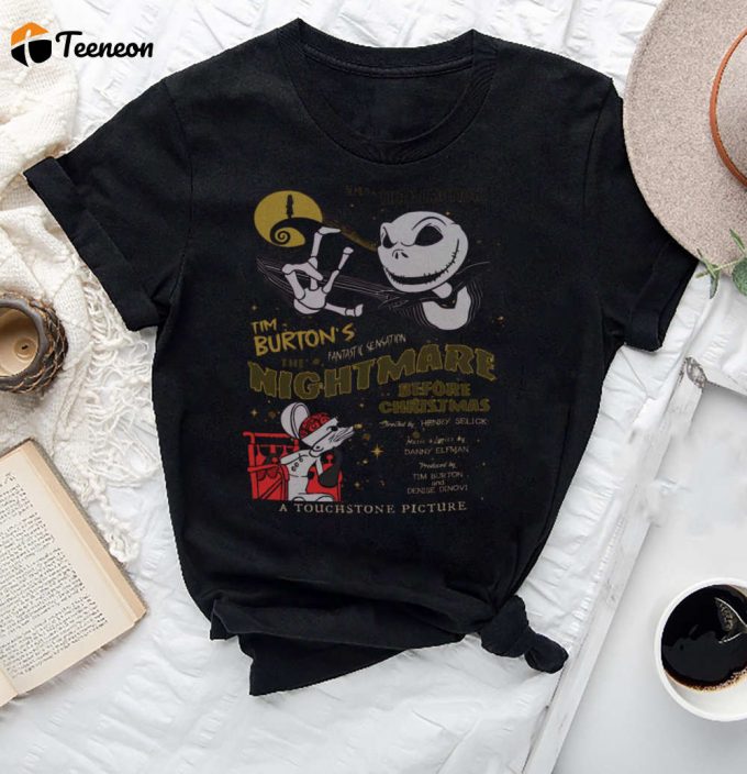 Retro Nightmare Before Christmas Shirt - Jack Skellington Disney Halloween Tim Burton - Nightmare Pumpkin Jack Shirt 1