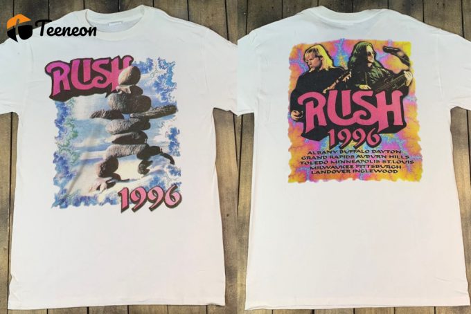 Vintage 90S Rush Band Shirt: Test For Echo Tour 1996 - Limited Edition Rock Band Tee 1