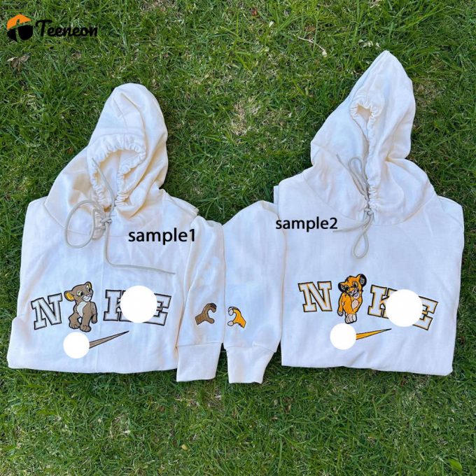 Si M-B A &Amp;Amp; Na-La Lion King Sweatshirts - Embroidered Anniversary Gift Couple Tshirt Hoodie Valentine Gift 1