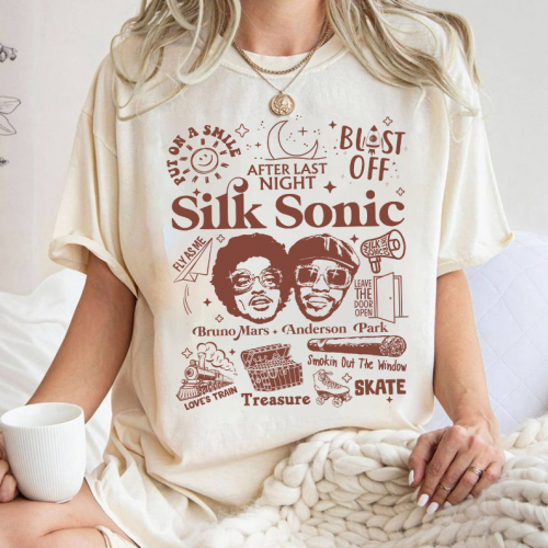 Sleek Silk Sonic Bruno Mars & Anderson Park Shirt: Unleash Your Style with This Exclusive Music Merch