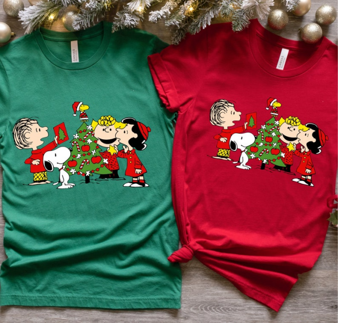 Get In The Holiday Spirit With Our Snoopy Christmas Tree Shirt - Perfect Festive Apparel! 2