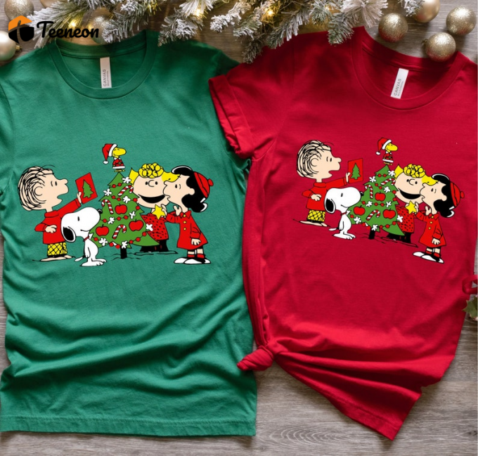 Get In The Holiday Spirit With Our Snoopy Christmas Tree Shirt - Perfect Festive Apparel! 1