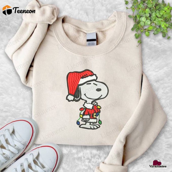 Get Cozy With A Snoopy Embroidered Sweatshirt – Stylish And Comfortable 1