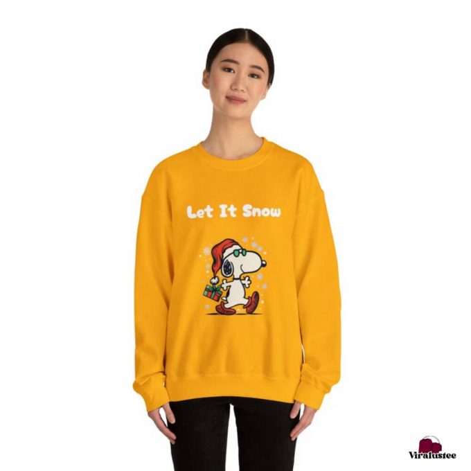 Cozy Snoopy Yellowstone Xmas Crewneck Sweatshirt - Festive Embroidered Design - Limited Edition Apparel 2