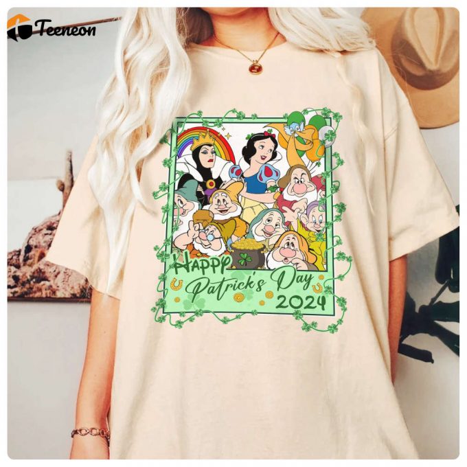 Snow White St Patrick S Day Shirt: Disney Shamrock Irish Seven Dwarfs Happy Saint Patrick S Day 1