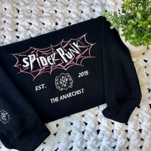 Spider Punk Across Universe: Embroidered Shirt for Ultimate Marvel Fans