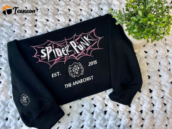 Spider Punk Across Universe: Embroidered Shirt For Ultimate Marvel Fans 1