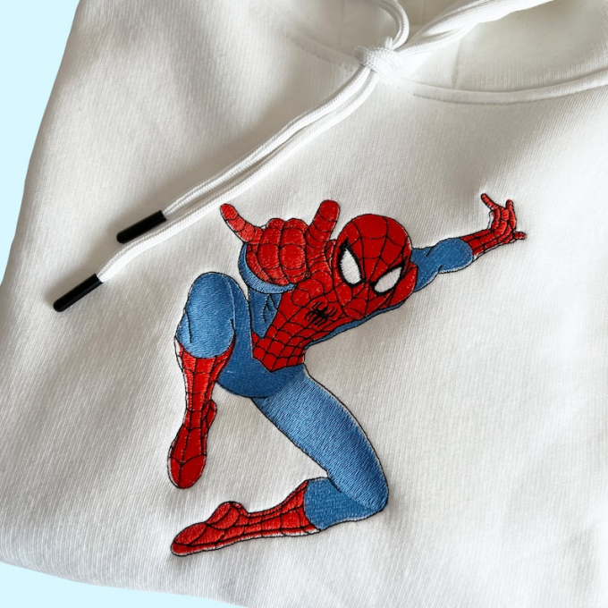 Marvel In Style With Spiderman Embroidered Shirt - Ultimate Superhero Merchandise For Fans! 3