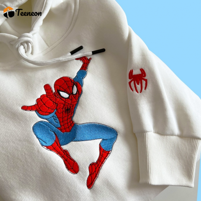 Marvel In Style With Spiderman Embroidered Shirt - Ultimate Superhero Merchandise For Fans! 1