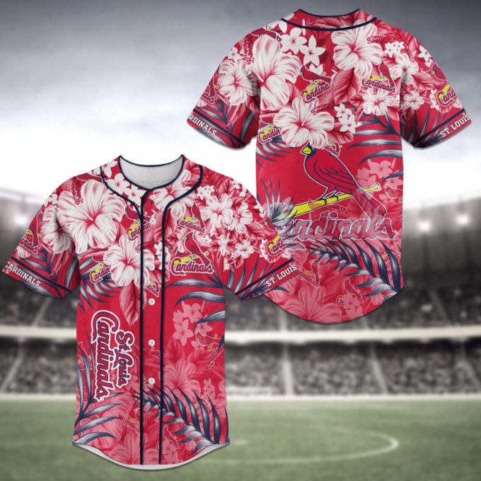 St. Louis Cardinals Mlb Baseball Jersey Shirt Flower 2