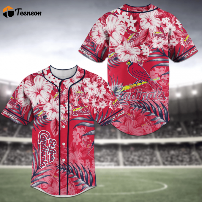 St. Louis Cardinals Mlb Baseball Jersey Shirt Flower 1