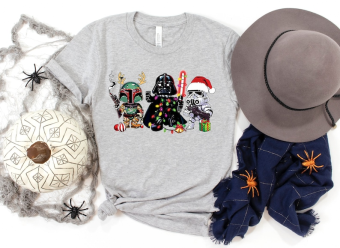 Unleash The Force Of Festivity With Star Wars Christmas Shirt - Perfect For Fans Of The Galaxy Far Far Away! 2