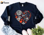 Galactic Love: Star Wars Death Star Valentines Day Shirt with Droids Darth Vader and Disney Honeymoon