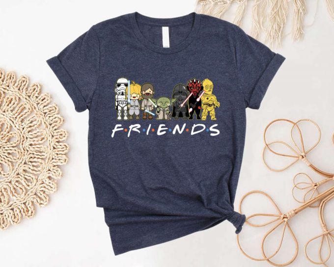 Star Wars Friends Shirt Retro Disney T-Shirt Character Sweatshirt Disneyland Vacation Hoodie Darth Vader Shirt 2