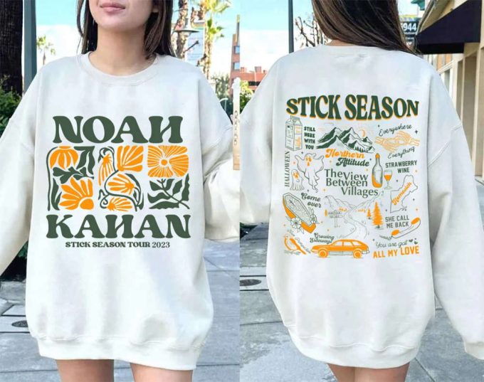 Stick Season 2 Side Sweatshirt Noah Kahan Music Shirt Tour 2023 Country Music Perfect Fan Gift 2