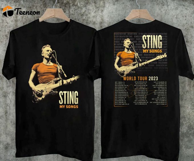 Sting My Song World Tour 2023 T-Shirt - Music Concert Shirt 1