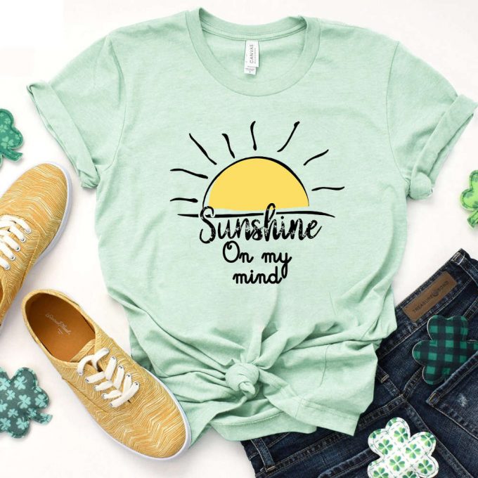 Sunshine On My Mind Shirt: Comfort Color Oversized Tshirt For Beach Lounge &Amp; Weekend Lake - Funny Graphic Shirt 2