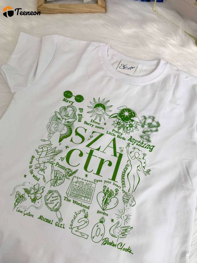 Sza Ctrl Album Shirt: Full Tracklist Tee For Fans - Limited Edition &Amp;Amp; Exclusive Merchandise 1