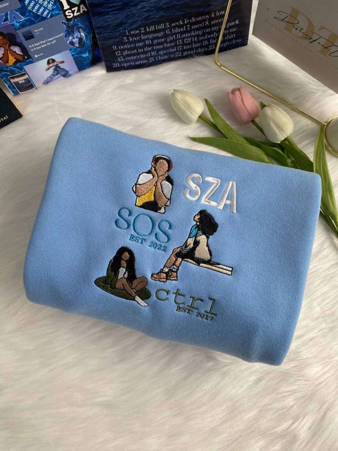 Sza Full Album Embroidered Shirt: Stylish Music Merchandise For Fans