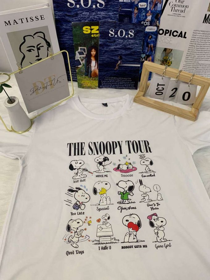 Sza Snoopy Combination Shirt: Stylish &Amp; Fun Apparel For All Ages - Shop Now! 2