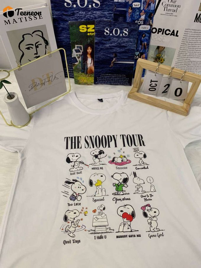 Sza Snoopy Combination Shirt: Stylish &Amp;Amp; Fun Apparel For All Ages - Shop Now! 1