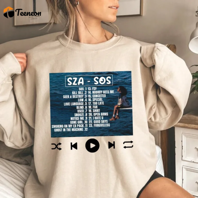 Sza Sos Album Cover Shirt: Trendy Stylish Merchandise With Authentic Design 1