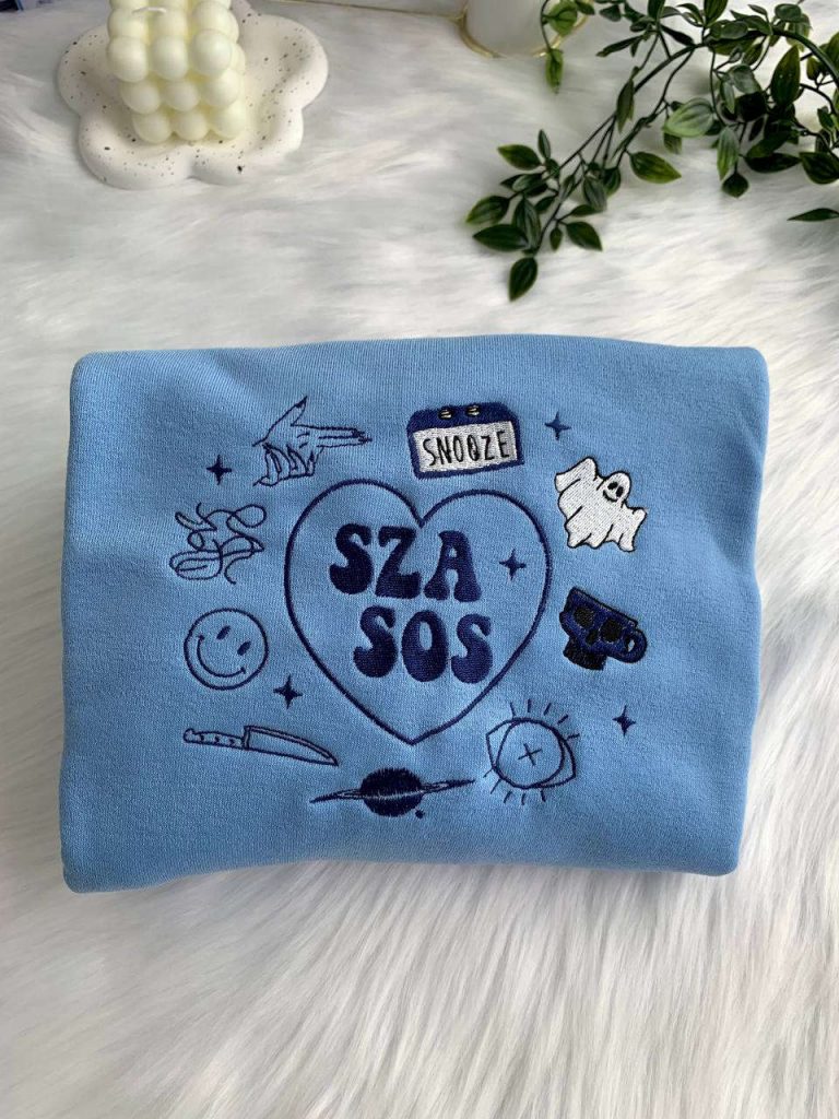 Sza Sos Favorite Songs Embroidered Sweatshirt: Trendy &Amp; Cozy Apparel For Music Lovers 8