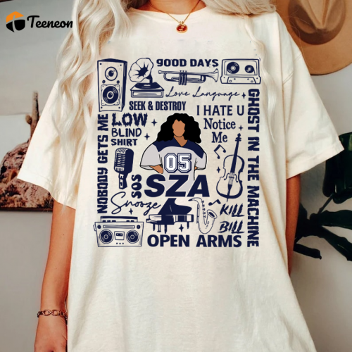 Unique Vintage SZA Ctrl Album Lyric Tattoos Art Shirt – 90s Nostalgia at its Finest!