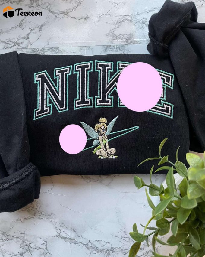 T I N K E R Bell And Silvermist Embroidered Sweatshirt: Magical Disney Fairies Design For Cozy Style 1