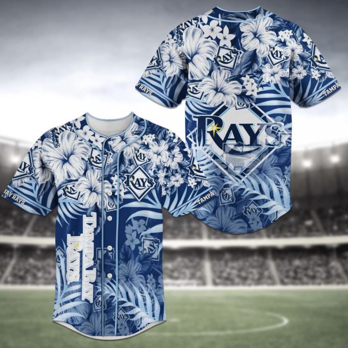 Tampa Bay Rays Mlb Baseball Jersey Shirt Flower 2