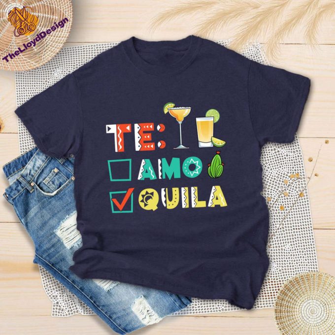 Te Amo Tequila T-Shirt - Bachelorette Party Vintage Mexican Shirt Spanish I Love You Unisex Tee 2