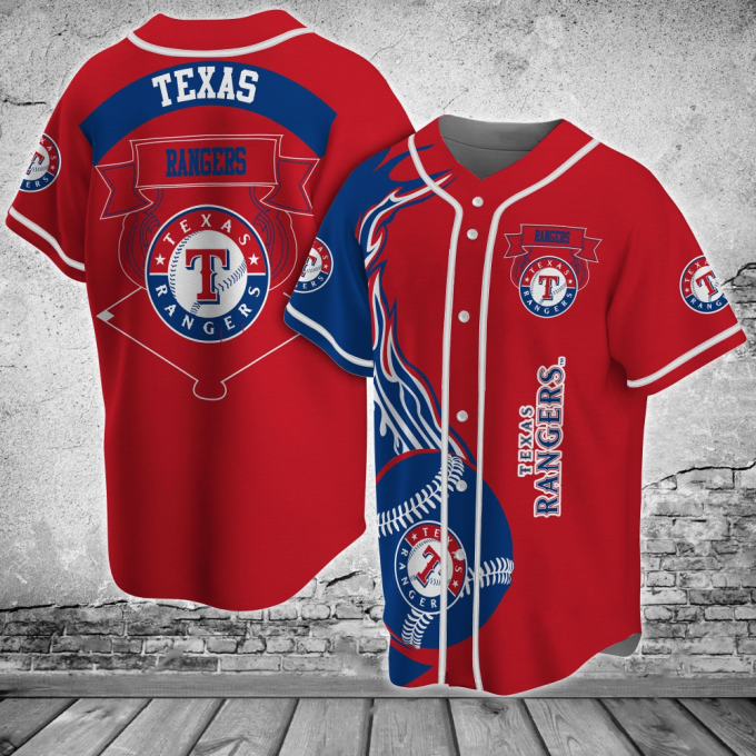 Texas Rangers Mlb Baseball Jersey Shirt Classic 2