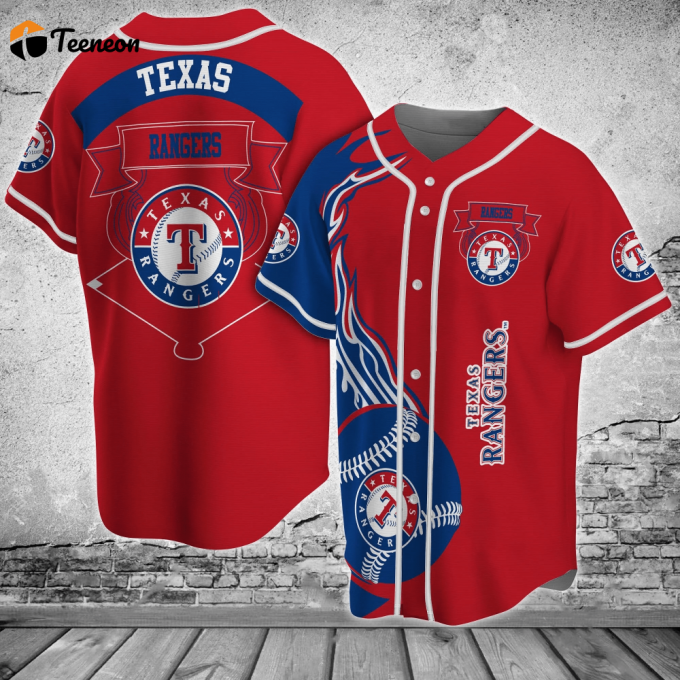 Texas Rangers Mlb Baseball Jersey Shirt Classic 1