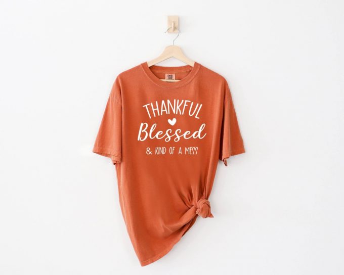 Express Your Gratitude With Our Thankful &Amp; Blessed Comfort Colors T-Shirt - Perfect Heart Shirt For Thanksgiving Fall Vibes &Amp; Autumn Style In Pumpkin Patch Shirt Design! 2