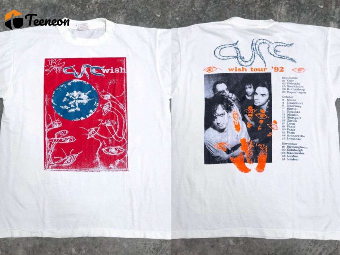 The Cure Wish Tour 92 T-Shirt - Authentic 90S Rock Tee 1