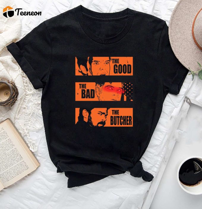 The Good The Bad The Butcher Vintage T-Shirt - Bill Butcher Shirt For The Boys Tv Series - Karl Urban Comedy Movie Shirt 1