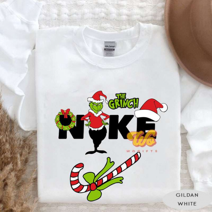 Get Festive With The Grinch Nike Christmas Printed Shirt - Limited Edition Festive Apparel 3