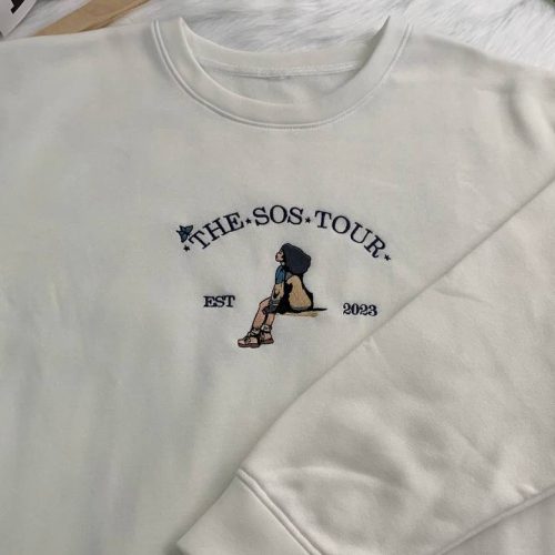 Stay Stylish with the SOS Tour 2023 Embroidered Sweatshirt – Limited Edition Music Merch