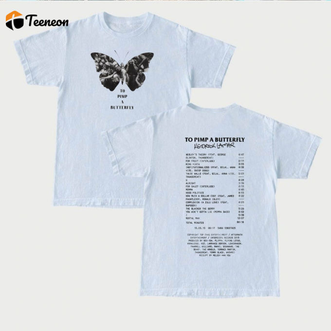 Pimp A Butterfly Track List Aesthetic Shirt - Kendrick Lamar Tee: Stylish &Amp;Amp; Unique Collection 1