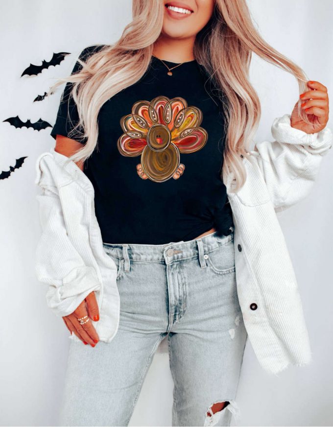 Turkey T-Shirt: Celebrate Thanksgiving With Gobble Shirt Thankful Vibes &Amp; Family Dinner - Perfect Fall Shirt &Amp; Thanksgiving Gifts For Turkey Day (149 Characters) 2