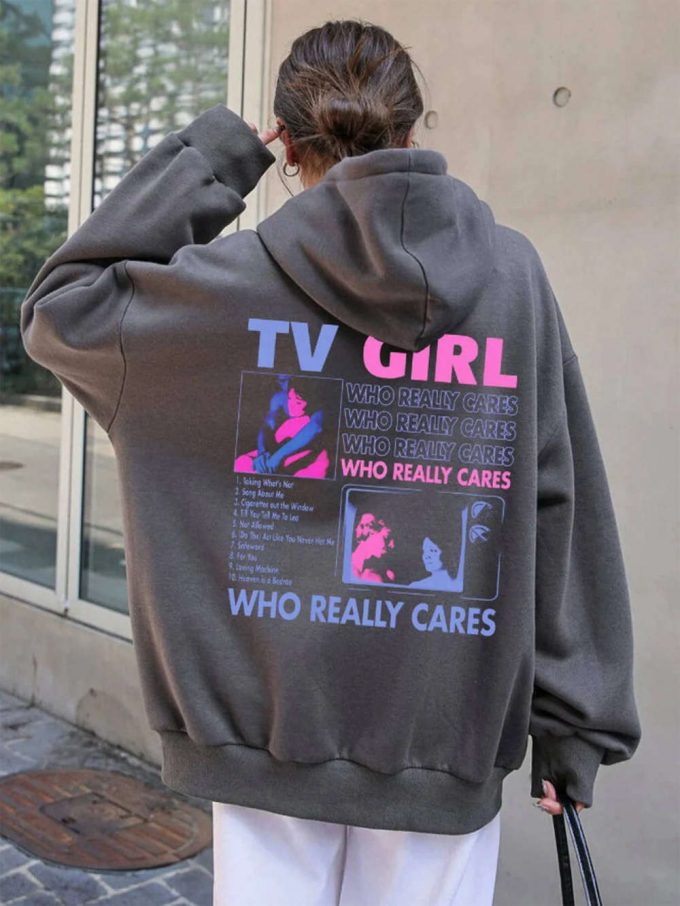 Vintage Tv Girls Hoodie: French Exit Fan Gift Who Really Cares Tour Sweatshirt 2