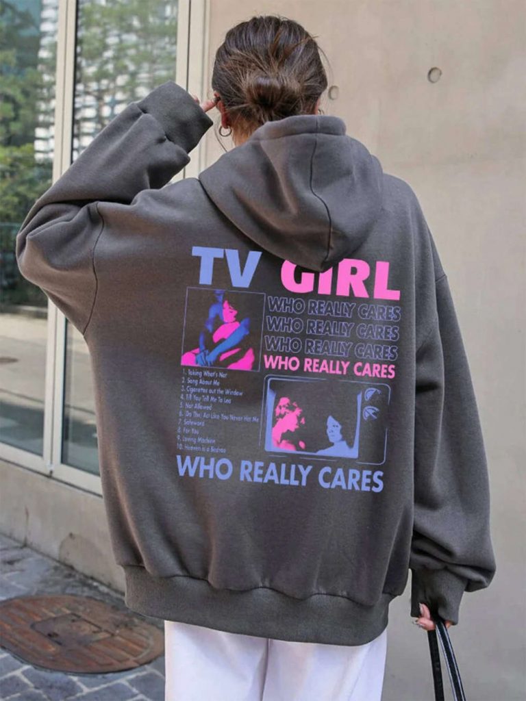 Vintage Tv Girls Hoodie: French Exit Fan Gift Who Really Cares Tour Sweatshirt 5