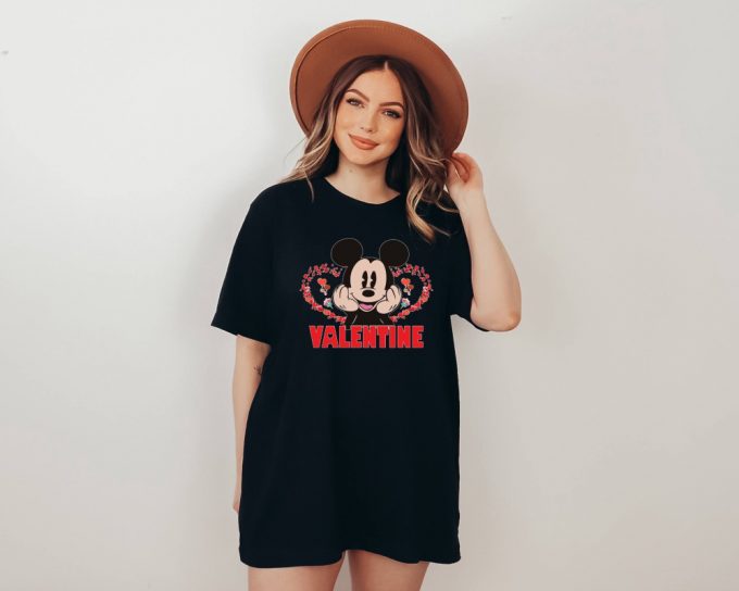 Spread Love With Valentine T-Shirt Heart Sweatshirt &Amp; Disney Shirt Mickey Mouse Disneyworld Cartoon Shirts For Valentines Day 2