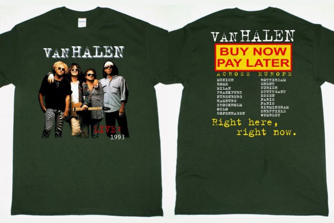 Van Halen 1993 Tour T-Shirt: Right Here Right Now Across Europe! Buy Now &Amp; Rock On 2